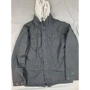 Nike 60 Bomber Jacket Mens XL Black Hoodie Utility Coat Warm Full Zip Heavy